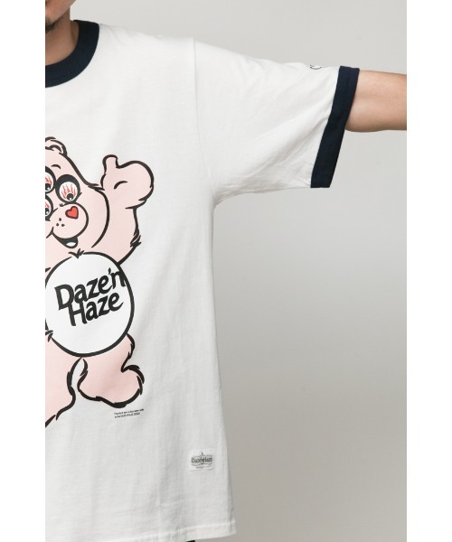 乱痴気（ランチキ）の「【DAZE'N HAZE】T-SHIRTS - Bear /リンガーT（Tシャツ/カットソー・メンズ・杢グレー/ホワイト×ネイビー・L/M）」の19枚目の写真