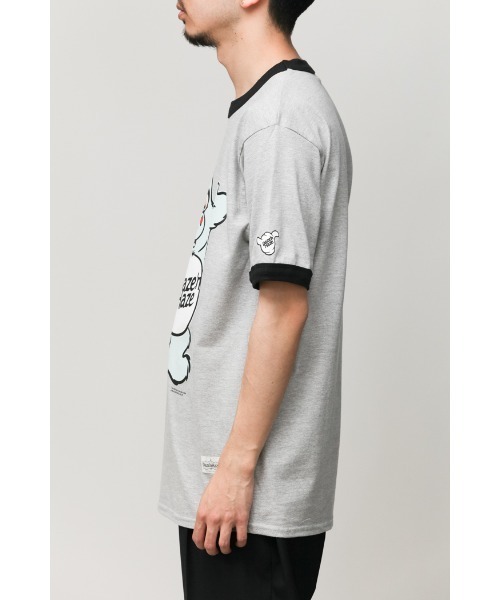 乱痴気（ランチキ）の「【DAZE'N HAZE】T-SHIRTS - Bear /リンガーT（Tシャツ/カットソー・メンズ・杢グレー/ホワイト×ネイビー・L/M）」の22枚目の写真