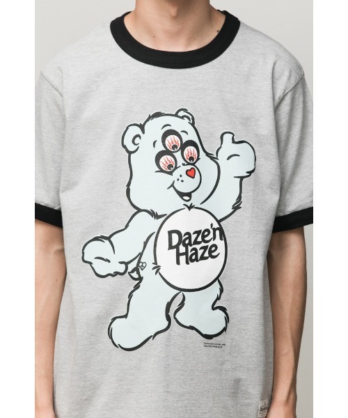 乱痴気（ランチキ）の「【DAZE'N HAZE】T-SHIRTS - Bear /リンガーT（Tシャツ/カットソー・メンズ・杢グレー/ホワイト×ネイビー・L/M）」の14枚目の写真