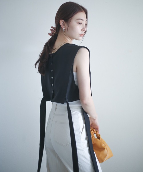 spoon store（スプーンストア）の「4wayレイヤードワンピース（ワンピース・レディース・ブラック/アイボリー・フリー）」の7枚目の写真