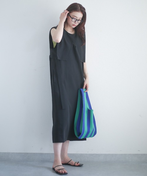 spoon store（スプーンストア）の「4wayレイヤードワンピース（ワンピース・レディース・ブラック/アイボリー・フリー）」の14枚目の写真