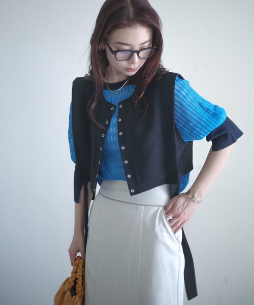 spoon store（スプーンストア）の「4wayレイヤードワンピース（ワンピース・レディース・ブラック/アイボリー・フリー）」の16枚目の写真