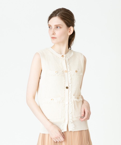 2024年モデル 変形ベスト ジレ 薄手 アシメ 黒 ウォッシャブル 美品 40 2024年モデル 変形ベスト ジレ 薄手 アシメ 黒 ウォッシャブル