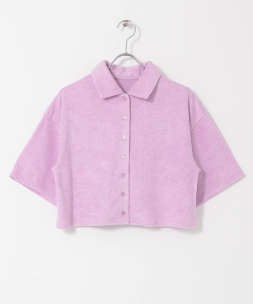 KBF（ケイビーエフ）の「クロップドパイルポロシャツ（ポロシャツ・レディース・キャメル/ブルー/ピンク・ONE）」の20枚目の写真