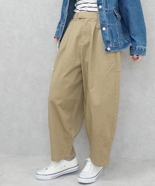 SELECT LEVERY(セレクトリベリー)の「カラーサーカスパンツ 股下58cm(チノパンツ・レディース・ブラック/カーキ/ホワイト/ベージュ/キャメル/ブラウン・X-LARGE/MEDIUM/LARGE/SMALL)」の20枚目の写真