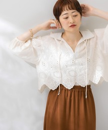 KBF | エンブロイダリーショートプルオーバー(シャツ/ブラウス)