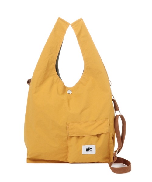 BAYFLOW(ベイフロー)の「【BAYFLOW SAUNA CLUB】パッカブル2WAYバッグ(ハンドバッグ・メンズ・ブラック/イエロー/ブルー・FREE)」の3枚目の写真