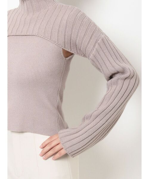 MERCURYDUO(マーキュリーデュオ)の「クロップドニットセット(ニット/セーター・レディース・ブラック/ベージュ/オフホワイト・FREE)」の15枚目の写真