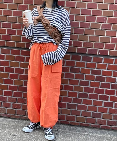 fredy repit（フレディレピ）の「シアースラブボーダービッグT  【ユニセックス】（Tシャツ/カットソー・レディース・ピンク系その他3/ネイビー×ホワイト/ブルー系その他/グレー系その他/オレンジ系その他/イエロー系その他/ピンク系その他・38）」の21枚目の写真