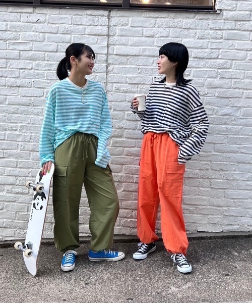 fredy repit（フレディレピ）の「シアースラブボーダービッグT  【ユニセックス】（Tシャツ/カットソー・レディース・ピンク系その他3/ネイビー×ホワイト/ブルー系その他/グレー系その他/オレンジ系その他/イエロー系その他/ピンク系その他・38）」の10枚目の写真