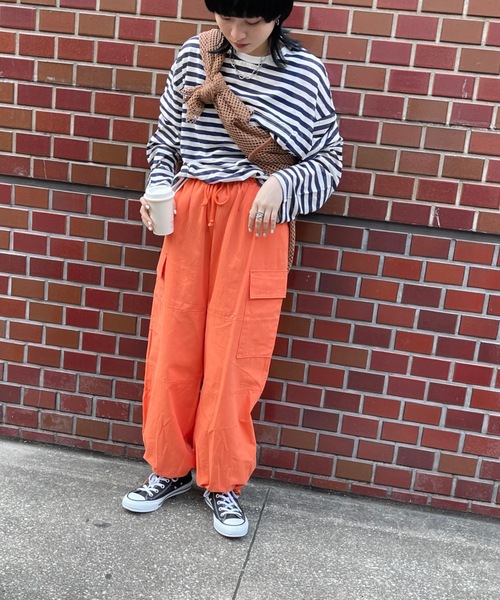 fredy repit（フレディレピ）の「シアースラブボーダービッグT  【ユニセックス】（Tシャツ/カットソー・レディース・ピンク系その他3/ネイビー×ホワイト/ブルー系その他/グレー系その他/オレンジ系その他/イエロー系その他/ピンク系その他・38）」の8枚目の写真