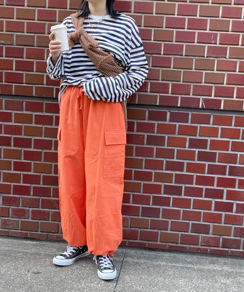 fredy repit（フレディレピ）の「シアースラブボーダービッグT  【ユニセックス】（Tシャツ/カットソー・レディース・ピンク系その他3/ネイビー×ホワイト/ブルー系その他/グレー系その他/オレンジ系その他/イエロー系その他/ピンク系その他・38）」の17枚目の写真