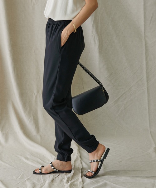 AMERICAN HOLIC（アメリカンホリック）の「サラックス イージーテーパードパンツ（その他パンツ・レディース・ブラック/ネイビー/モカ・S/M/L）」の2枚目の写真