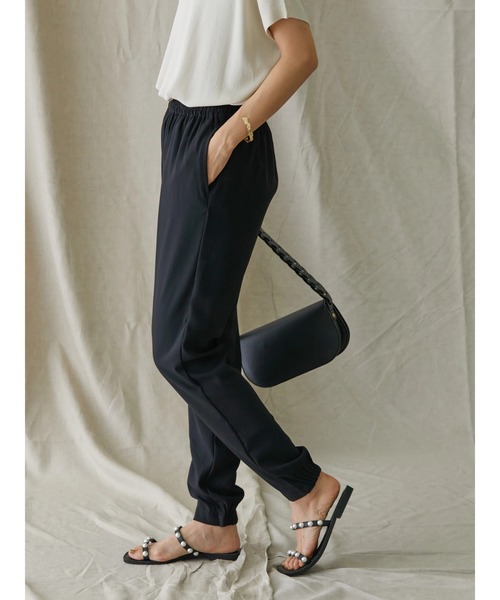 AMERICAN HOLIC（アメリカンホリック）の「サラックス イージーテーパードパンツ（その他パンツ・レディース・ブラック/ネイビー/モカ・S/M/L）」の19枚目の写真