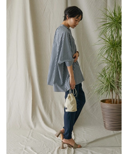 AMERICAN HOLIC（アメリカンホリック）の「サラックス イージーテーパードパンツ（その他パンツ・レディース・ブラック/ネイビー/モカ・S/M/L）」の5枚目の写真