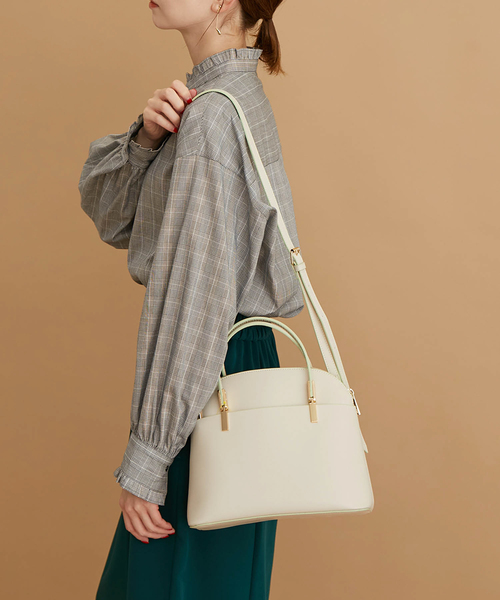 ROPE' PICNIC(ロペピクニック)の「軽量レクタンメタルミドルラウンドボストン&ショルダーバッグ(ショルダーバッグ・レディース・ブラック系その他/ホワイト系その他5/ブラウン系その他3・FREE)」の21枚目の写真