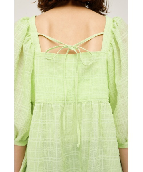 SLY(スライ)の「WRINKLED SHEER TUNIC リンクル シアー チュニック(シャツ/ブラウス・レディース・ホワイト/ブラック/ライトグリーン・FREE)」の21枚目の写真