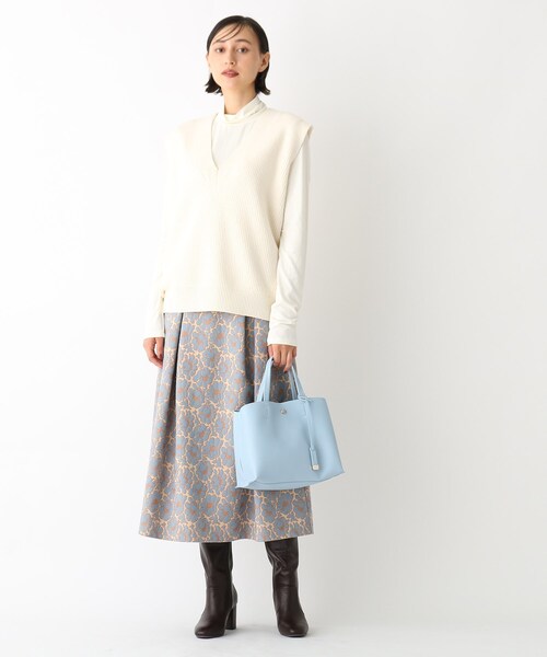 OPAQUE.CLIP（オペークドットクリップ）の「◆ミドルサイズトートバッグ【2WAY】（トートバッグ・レディース・ブラック/ベージュ/グレー/サックスブルー/シルバー/ベージュ系1/グレー系1/ブラック系1/シルバー系1・00）」の16枚目の写真