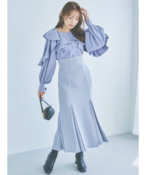 dazzlin（ダズリン）の「レースアップナロースカート（スカート・レディース・モカ/グレー/ベージュ・SMALL/MEDIUM）」の11枚目の写真