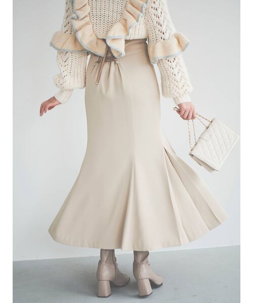 dazzlin（ダズリン）の「レースアップナロースカート（スカート・レディース・モカ/グレー/ベージュ・SMALL/MEDIUM）」の9枚目の写真