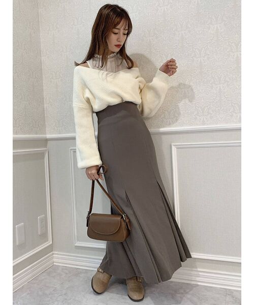 dazzlin（ダズリン）の「レースアップナロースカート（スカート・レディース・モカ/グレー/ベージュ・SMALL/MEDIUM）」の21枚目の写真