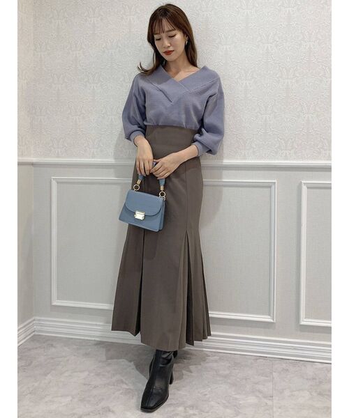 dazzlin（ダズリン）の「レースアップナロースカート（スカート・レディース・モカ/グレー/ベージュ・SMALL/MEDIUM）」の6枚目の写真