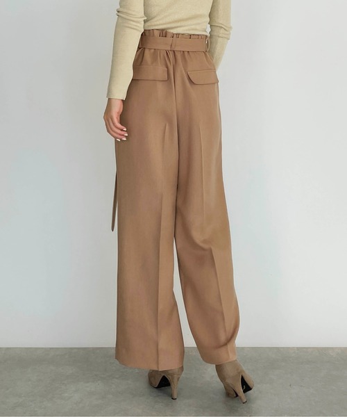 DIARIUM（ディアリウム）の「【日本製】ベルト付きワイドパンツ（その他パンツ・レディース・ピンク/キャメル・M）」の4枚目の写真