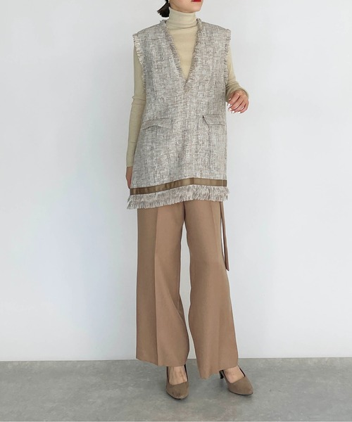 DIARIUM（ディアリウム）の「【日本製】ベルト付きワイドパンツ（その他パンツ・レディース・ピンク/キャメル・M）」の8枚目の写真