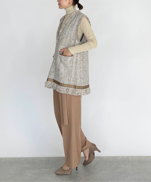 DIARIUM（ディアリウム）の「【日本製】ベルト付きワイドパンツ（その他パンツ・レディース・ピンク/キャメル・M）」の9枚目の写真