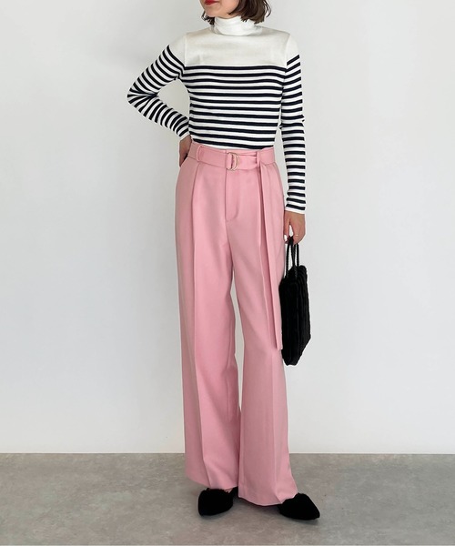 DIARIUM（ディアリウム）の「【日本製】ベルト付きワイドパンツ（その他パンツ・レディース・ピンク/キャメル・M）」の22枚目の写真