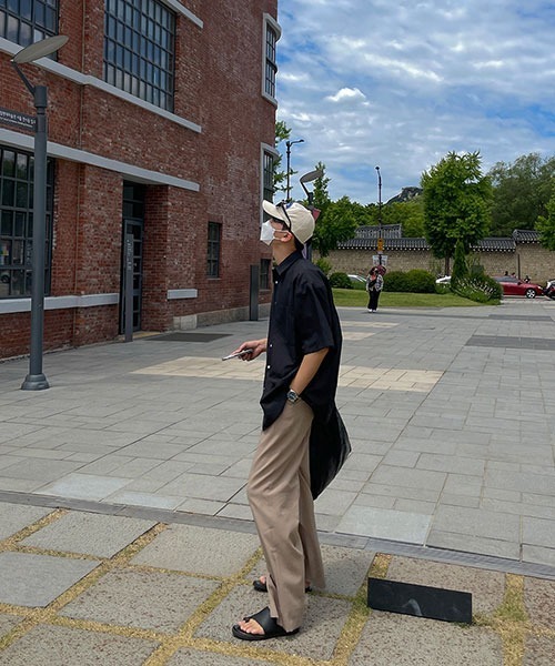 ASCLO（エジュクロ）の「ASCLO  Oxford Short Sleeve Shirt (4color)（シャツ/ブラウス・メンズ・ホワイト/スカイブルー/ブラック/ライトイエロー・FREE）」の20枚目の写真