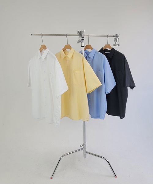 ASCLO（エジュクロ）の「ASCLO  Oxford Short Sleeve Shirt (4color)（シャツ/ブラウス・メンズ・ホワイト/スカイブルー/ブラック/ライトイエロー・FREE）」の22枚目の写真