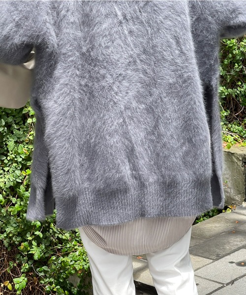 BEARDSLEY（ビアズリー）の「FOXロングカーデ（カーディガン/ボレロ・レディース・ホワイト/グレー・FREE）」の9枚目の写真