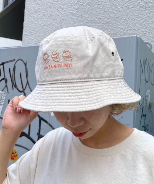 CIAOPANIC（チャオパニック）の「【きっこうちゃん×CIAOPANIC】コラボハット（ハット・メンズ・カーキ/ネイビー/ホワイト・FREE）」の3枚目の写真