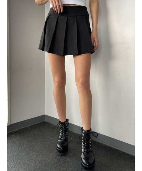 EGOIST(エゴイスト)の「ダークカラープリーツスカート(スカート・レディース・ブラック/ダークグレー/マルチ・S/M)」の2枚目の写真