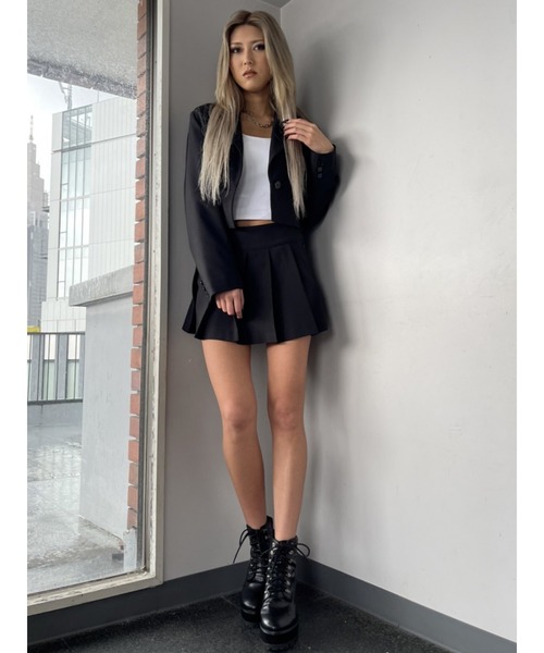 EGOIST(エゴイスト)の「ダークカラープリーツスカート(スカート・レディース・ブラック/ダークグレー/マルチ・S/M)」の8枚目の写真