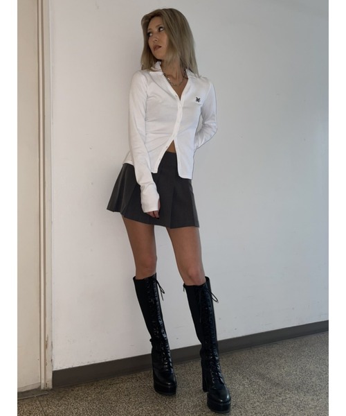 EGOIST(エゴイスト)の「ダークカラープリーツスカート(スカート・レディース・ブラック/ダークグレー/マルチ・S/M)」の15枚目の写真