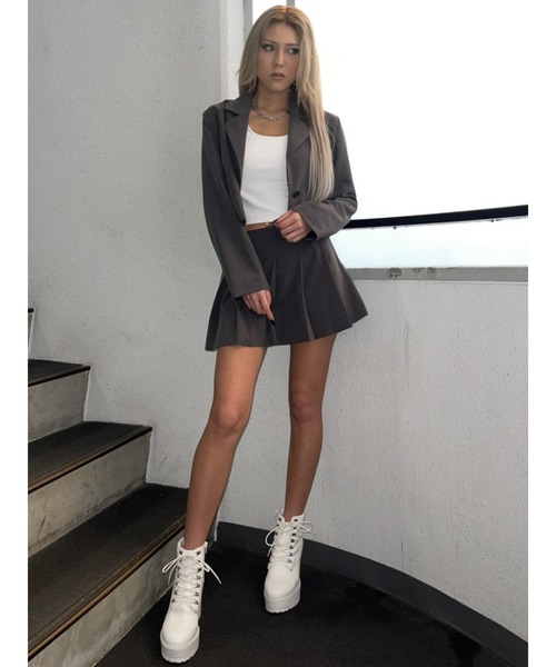 EGOIST(エゴイスト)の「ダークカラープリーツスカート(スカート・レディース・ブラック/ダークグレー/マルチ・S/M)」の21枚目の写真