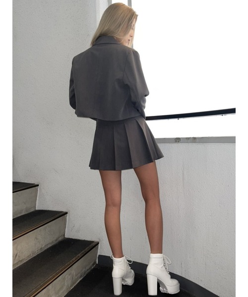 EGOIST(エゴイスト)の「ダークカラープリーツスカート(スカート・レディース・ブラック/ダークグレー/マルチ・S/M)」の18枚目の写真