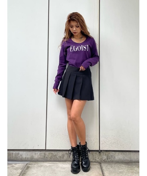 EGOIST(エゴイスト)の「ダークカラープリーツスカート(スカート・レディース・ブラック/ダークグレー/マルチ・S/M)」の6枚目の写真