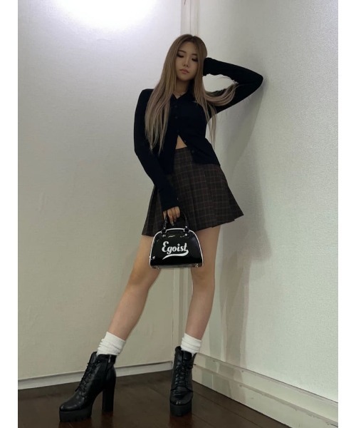 EGOIST(エゴイスト)の「ダークカラープリーツスカート(スカート・レディース・ブラック/ダークグレー/マルチ・S/M)」の5枚目の写真