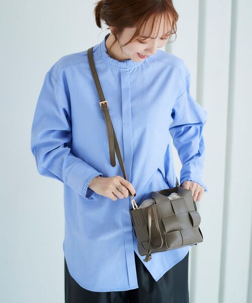 le.coeur blanc（ルクールブラン）の「メッシュ×ボア2WAYトート（トートバッグ・レディース・グレイッシュベージュ/ブラック・FREE）」の6枚目の写真