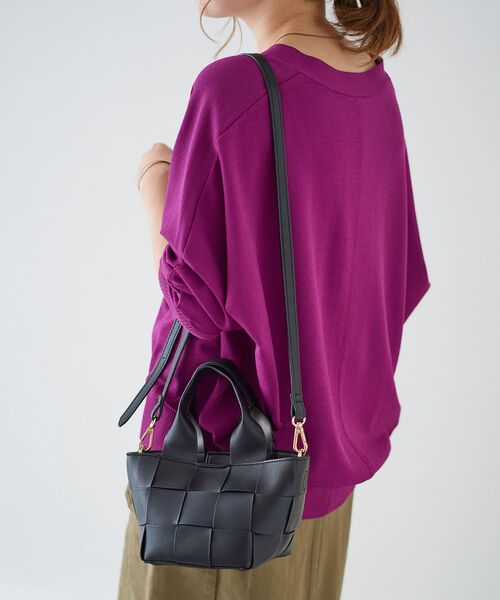 le.coeur blanc（ルクールブラン）の「メッシュ×ボア2WAYトート（トートバッグ・レディース・グレイッシュベージュ/ブラック・FREE）」の10枚目の写真