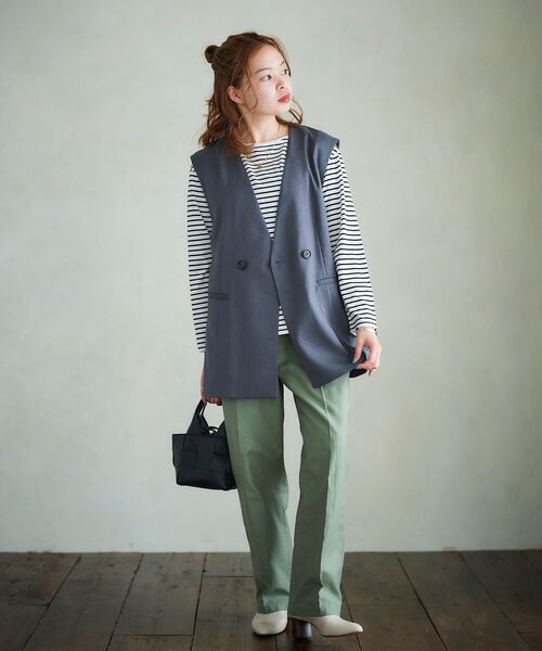 le.coeur blanc（ルクールブラン）の「メッシュ×ボア2WAYトート（トートバッグ・レディース・グレイッシュベージュ/ブラック・FREE）」の17枚目の写真