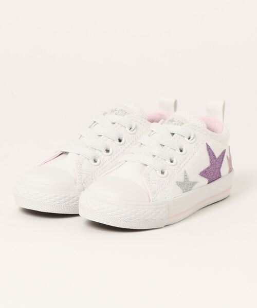 CONVERSE(コンバース)の「《CONVERSE》CHILD ALLSTAR N GLITTERSTAR SLIP OX(スニーカー・キッズ・ホワイト/ブラック・20.0cm/17.0cm/15.0cm/21.0cm/22.0cm/18.0cm/16.0cm/19.0cm)」の2枚目の写真