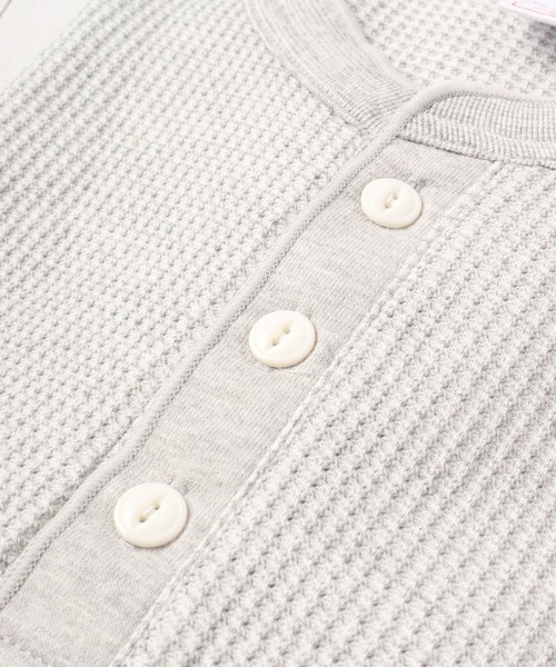 JEMORGAN(ジェーイーモーガン)の「JEMORGAN ワッフル/フライス 長袖 ヘンリーネック ロンT(パック入)(Tシャツ/カットソー・メンズ・ナチュラル/カーキ/ネイビー/ブラック/ホワイト/杢グレー/チャコール/ホワイト系/グレー系2/ブラック系/グレー系1・XL/M/S/L)」の20枚目の写真