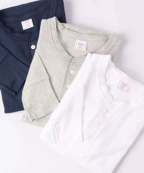 JEMORGAN(ジェーイーモーガン)の「JEMORGAN ワッフル/フライス 長袖 ヘンリーネック ロンT(パック入)(Tシャツ/カットソー・メンズ・ナチュラル/カーキ/ネイビー/ブラック/ホワイト/杢グレー/チャコール/ホワイト系/グレー系2/ブラック系/グレー系1・XL/M/S/L)」の13枚目の写真