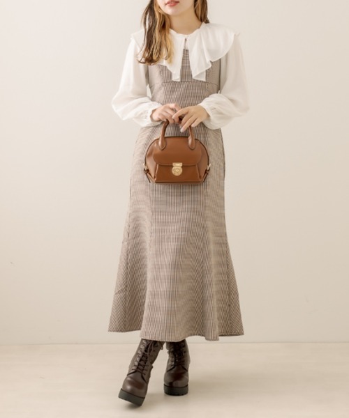 OLIVE des OLIVE（オリーブデオリーブ）の「タンク底レースアップブーツ（ブーツ・レディース・ブラック/ダークブラウン・SMALL/MEDIUM/LARGE）」の18枚目の写真