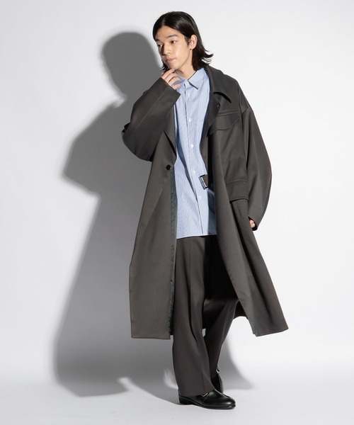 HARE H-　ウールギャバジンストレートスラックス H-（エイチマイナス）の「【H-】セットアップ ウールギャバジン