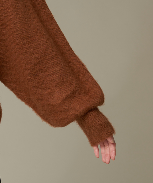 NOMINE（ノミネ）の「モヘアライクスクエアニット（ニット/セーター・レディース・イエロー/グリーン/キャメル/ダークネイビー・フリー）」の21枚目の写真